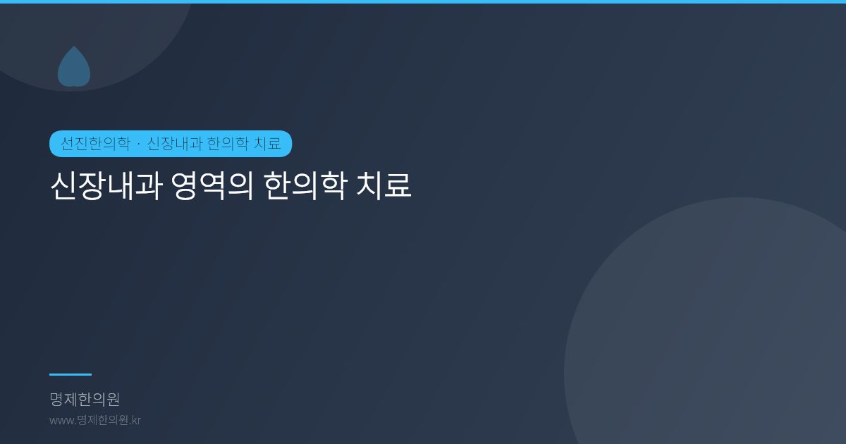 신장내과 영역의 한의학 치료